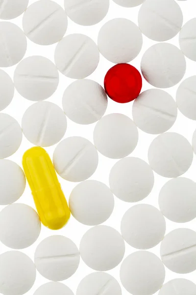 Colorful and white tablets — Stock Photo, Image