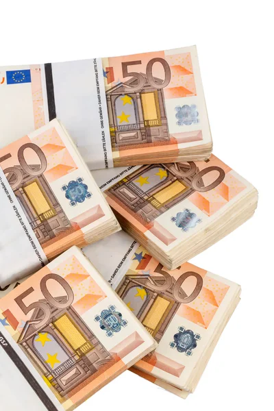 Багато євро нотатки — стокове фото