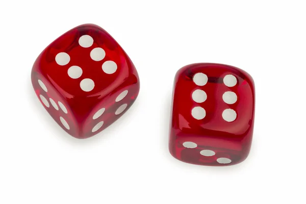 Two red dice — Stock Photo, Image