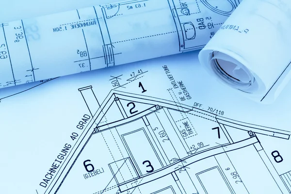 Blueprint for a house — Stock Photo, Image