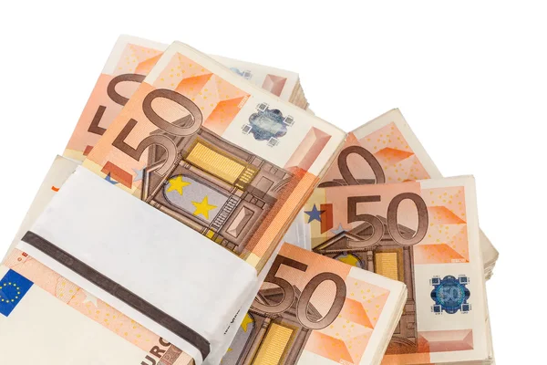 Many euro notes — Stock Photo, Image