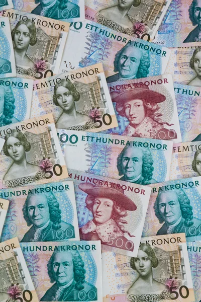 Schwedische Kronen. Schwedische Währung — Stockfoto