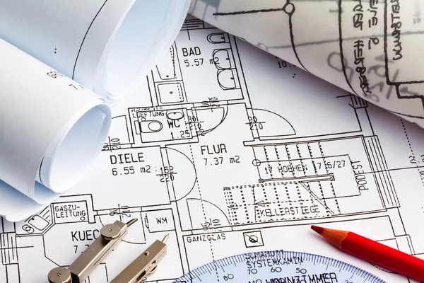 Plano de una casa. construcción —  Fotos de Stock