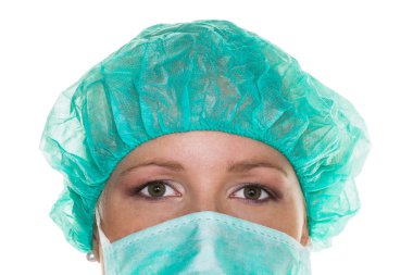 Doctor with surgical mask clipart