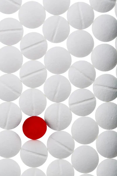 Tablets in white and red — Stock Photo, Image