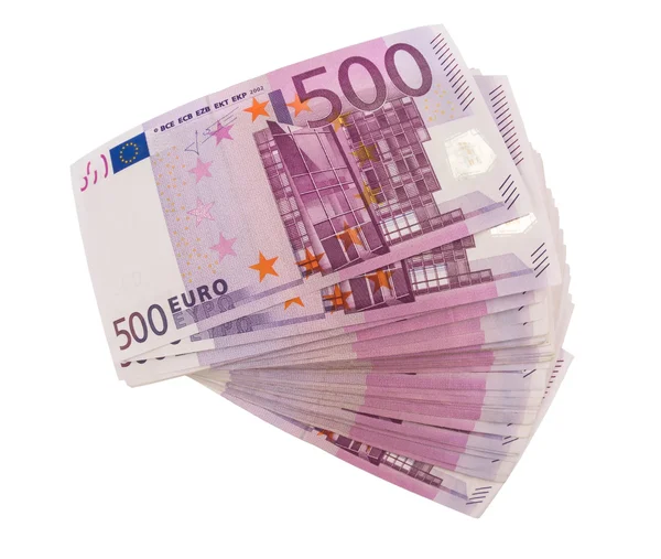 Five hundred euro notes — Stock Photo, Image