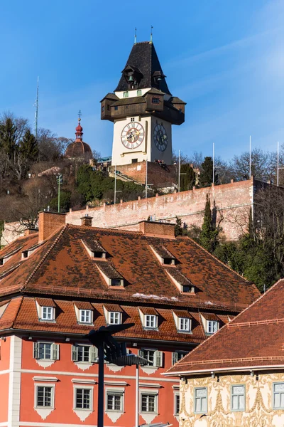 Austria, styria, graz clock tower — Stock Photo, Image