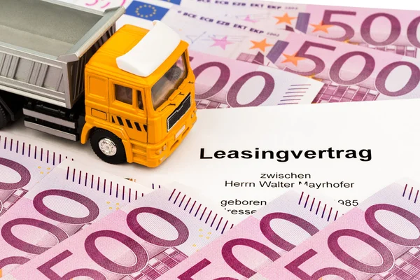 Leasingavtal för nya lastbilar — Stockfoto