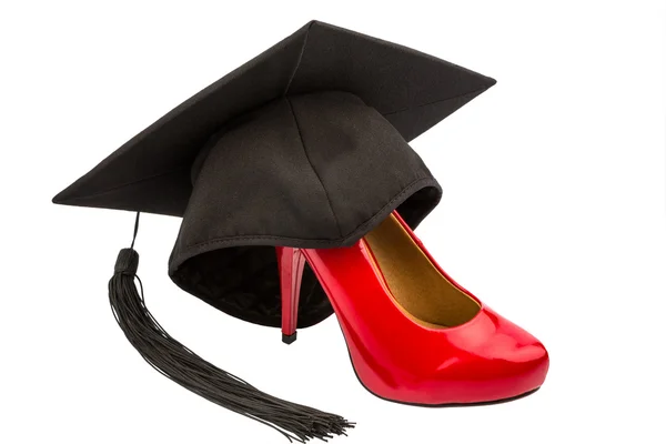Sapatos femininos em argamassa — Fotografia de Stock