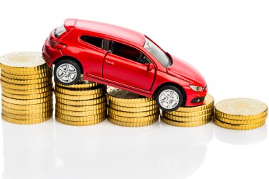 Declining profits in the motor trade clipart