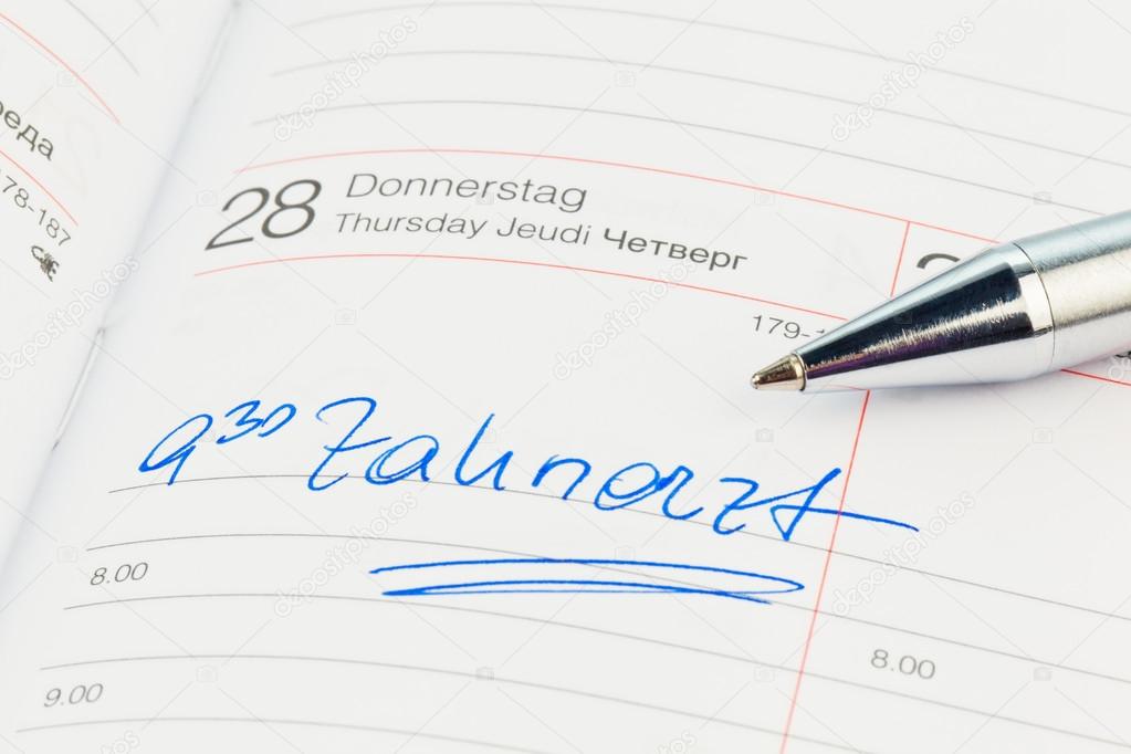 Entry in the calendar: dentist Stock Photo © ginasanders #27171923 Entry in the calendar: dentist Stock Photo © ginasanders #27171923
