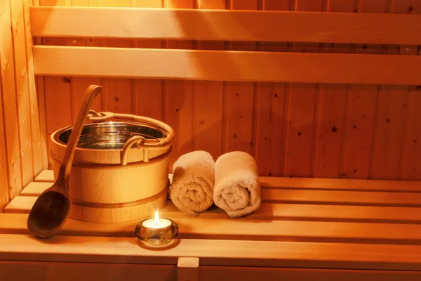 Bem-estar e spa na sauna — Fotografia de Stock