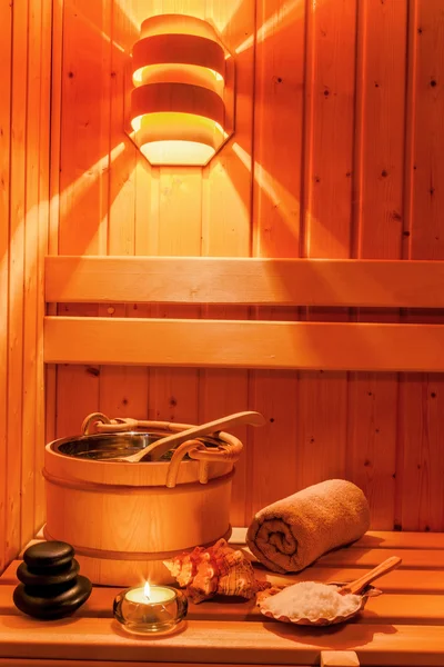 Bem-estar e spa na sauna — Fotografia de Stock