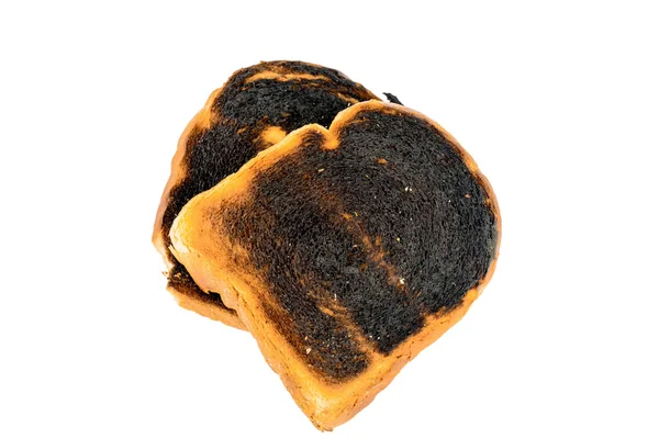 Burned toast bread slices — Stock Photo, Image