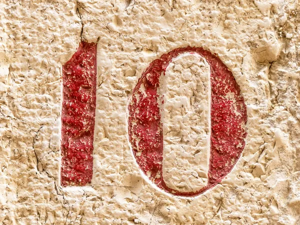 House number 10 — Stock Photo, Image