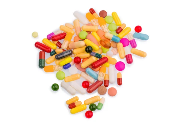 Many colorful pills — Stock Photo, Image