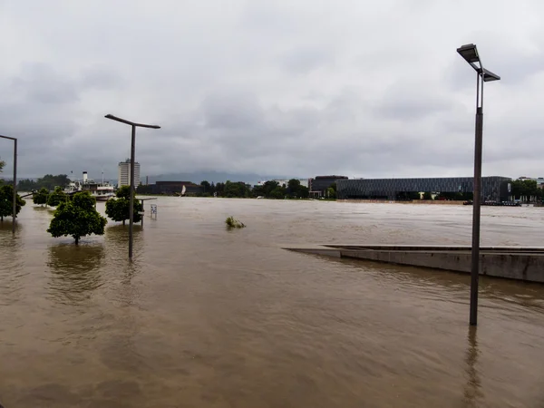 Hochwasser, 2013, linz, Österreich — Stockfoto