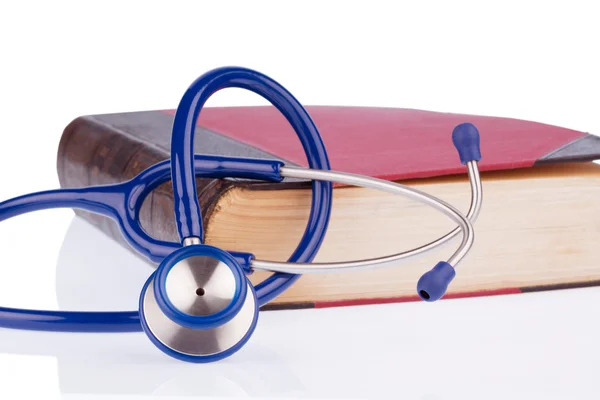 Book and stethoscope, — Stock Photo, Image