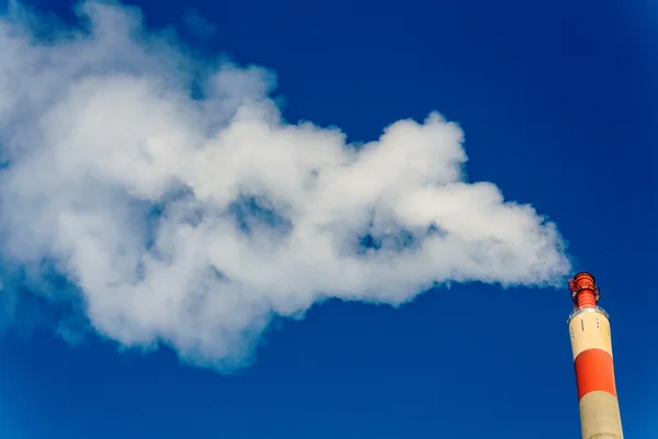 Smoking industrial chimney — Stock Photo, Image