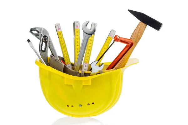 Tool in a protective helmet — Stock Photo, Image