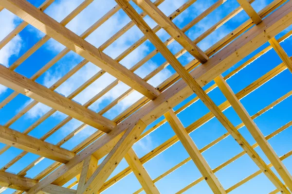 Construcción de techos de madera — Foto de Stock