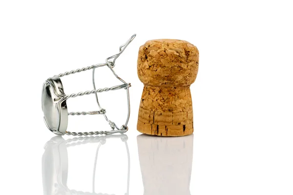 Champagne corks and clasp — Stock Photo, Image