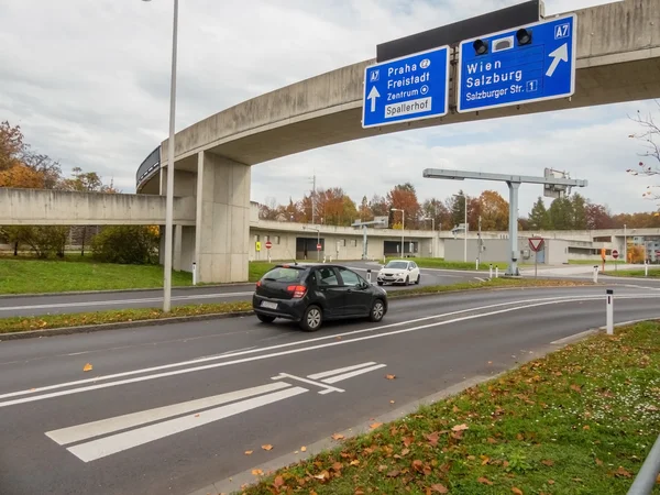 Ausztria, linz city autópálya — Stock Fotó