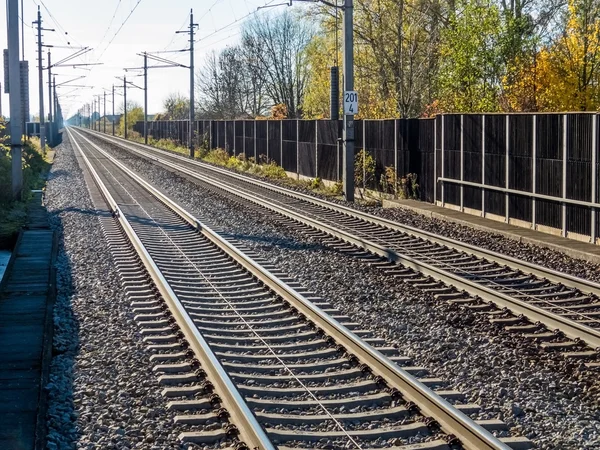 Skenorna i en järnväg — Stockfoto