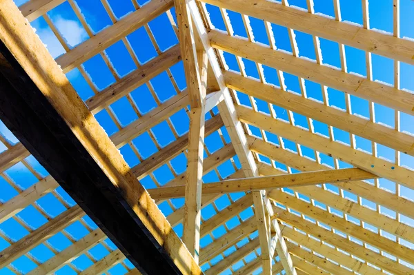 Construcción de techos de madera — Foto de Stock