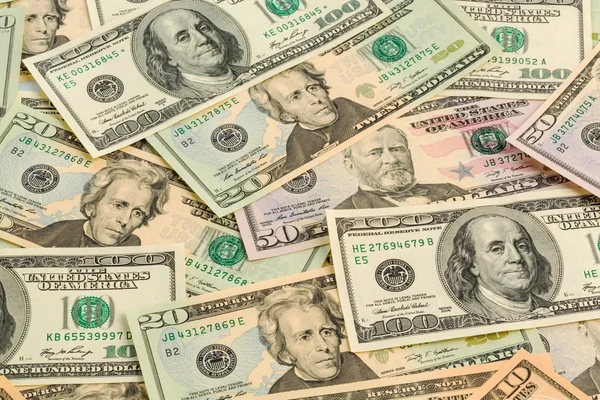 Muchos billetes de dólar — Foto de Stock