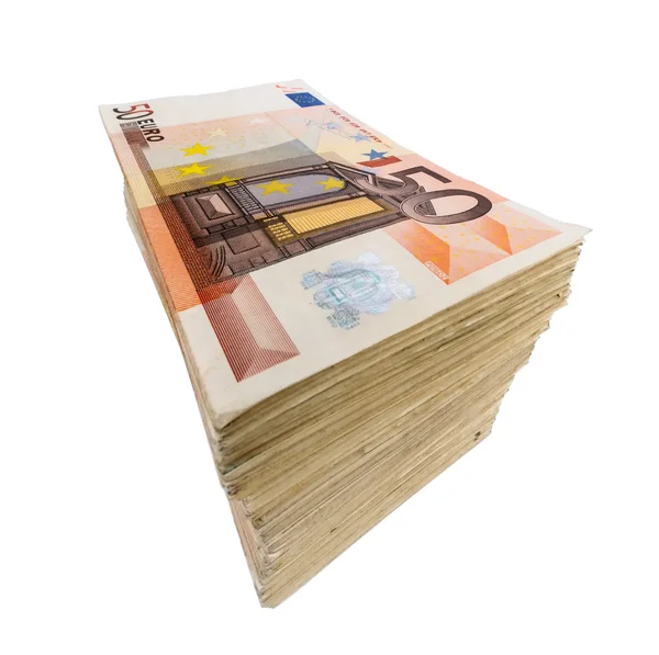 Много банкнот евро — стоковое фото