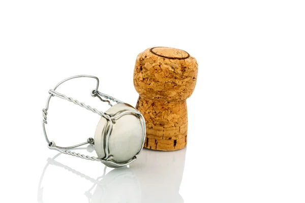 Champagne corks and clasp — Stock Photo, Image