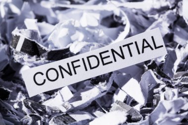 Shredded paper confidential clipart
