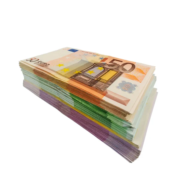 Many different euro bills — Stock Photo, Image