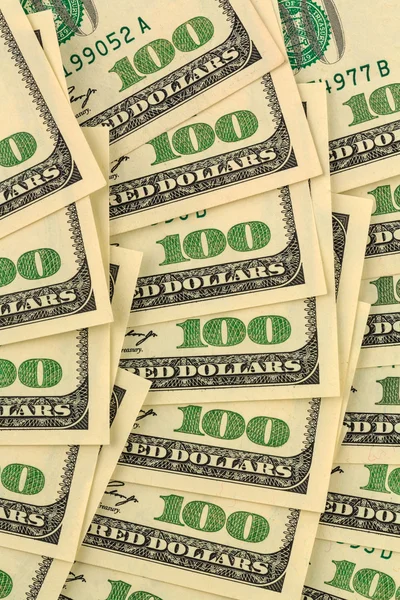 Muitas notas de dólar — Fotografia de Stock