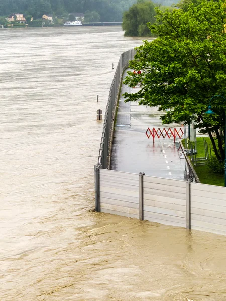 Alluvione, 2013, linz, austria — Foto Stock