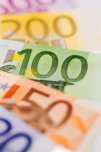 Many different euro bills — Stock Photo, Image