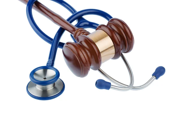 Gavel and stethoscope — Stock Photo, Image