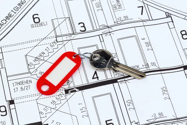 House plan with key — Stock Photo, Image