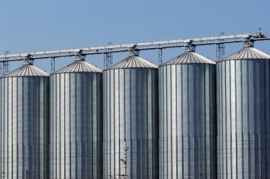 Silos in a warehouse clipart