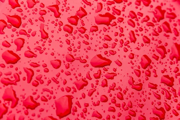 Drops of water on car paint — Stock Photo, Image