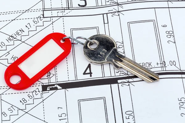 House plan with key — Stock Photo, Image