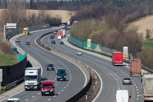 Trucks on the highway — Stock Photo, Image