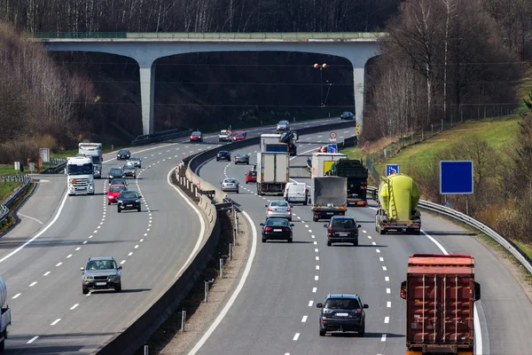 Trucks on the highway — Stock Photo, Image