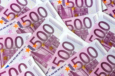 Five hundred euro banknotes clipart