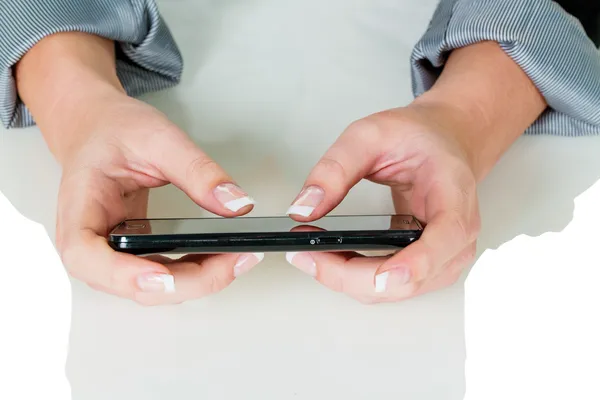 On mobile phone sms is written — Stock Photo, Image