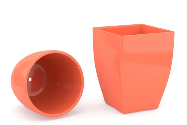 Dois vaso de cerâmica, modelos renderizados — Fotografia de Stock