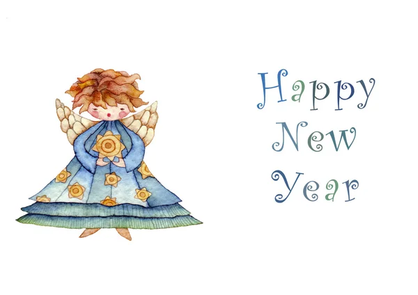 Happy new year angel — Stock Photo, Image