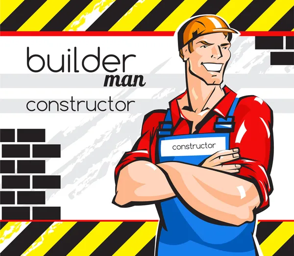 Builder — Stock Vector