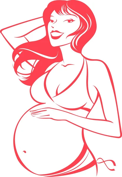 Femme enceinte — Image vectorielle